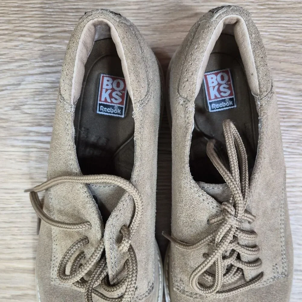 Vintage Reebok 90’s “BOKS”Men’s Suede Lace Up Dress Fit US 9 Brown Oxford